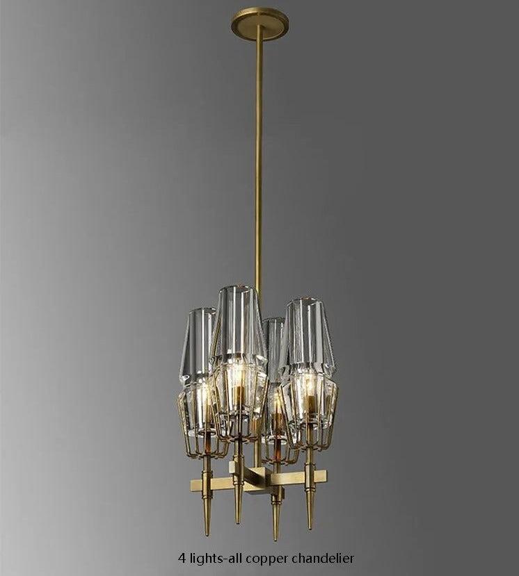 ChandeliersDecor.com-Ceiling Chandelier-Golden Radiance Modern Glass Ceiling Chandelier