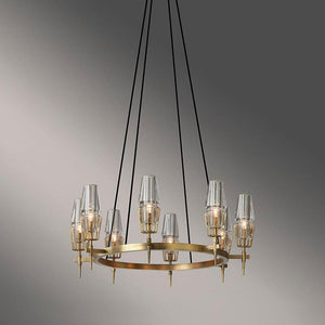 ChandeliersDecor.com-Ceiling Chandelier-Golden Radiance Modern Glass Ceiling Chandelier