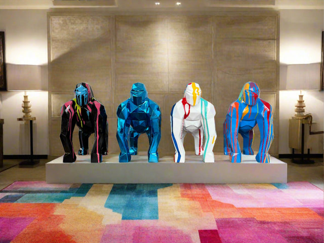ChandeliersDecor.com-Supreme Sculptures-Gorilla Fiberglass Resin Pop Art Finish Sculpture