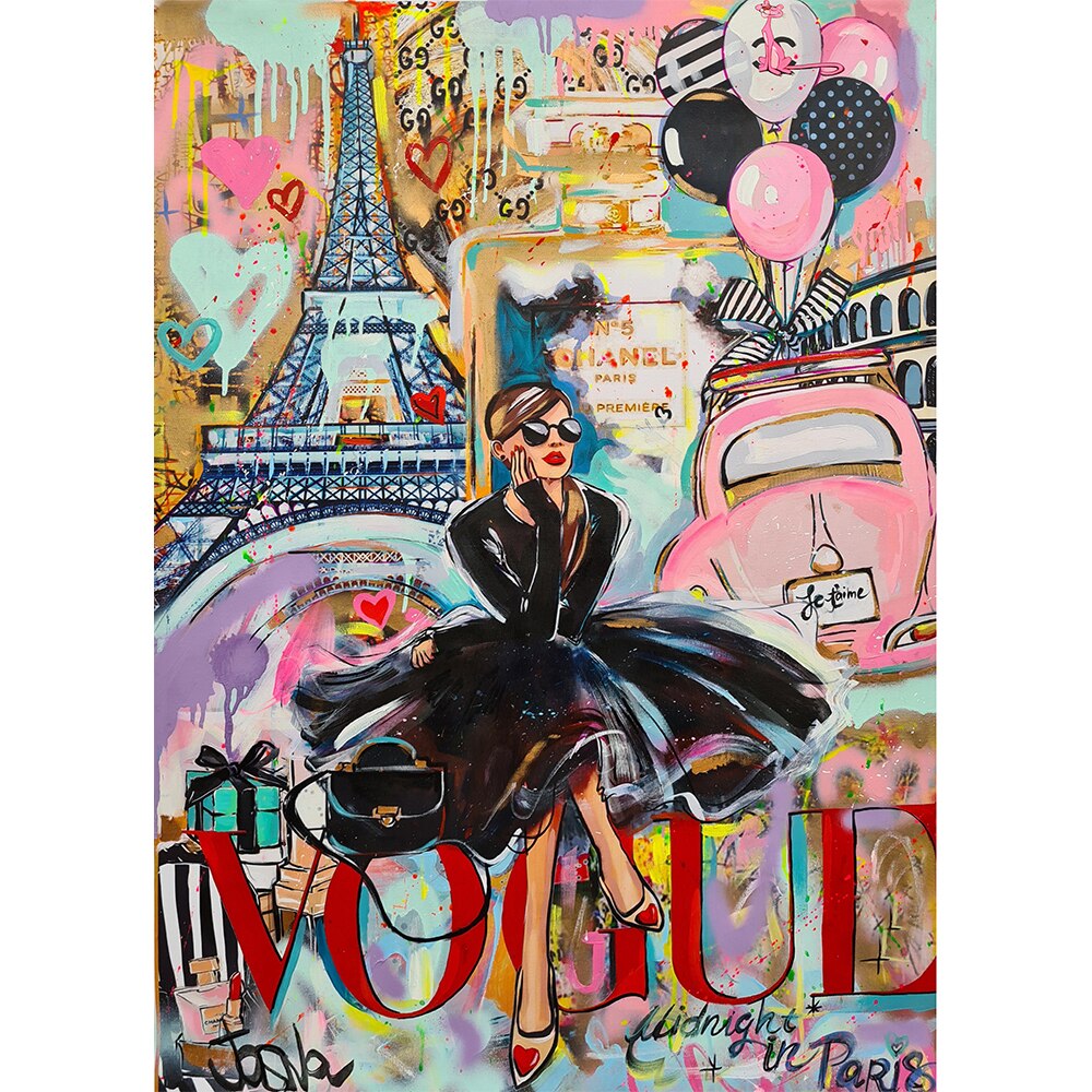 ChandeliersDecor.com-Wall Posters-Graffiti Art Hepburn Canvas Wall Art