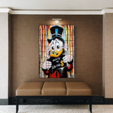 ChandeliersDecor.com-Scrooge McDuck Wall Art-Graffiti Art Scrooge Donald Duck Guilty of Love Canvas Wall Art