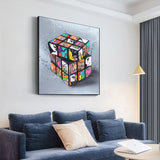 ChandeliersDecor.com-Wall Posters-Graffiti Artwork of Magic Blocks Canvas Wall Art