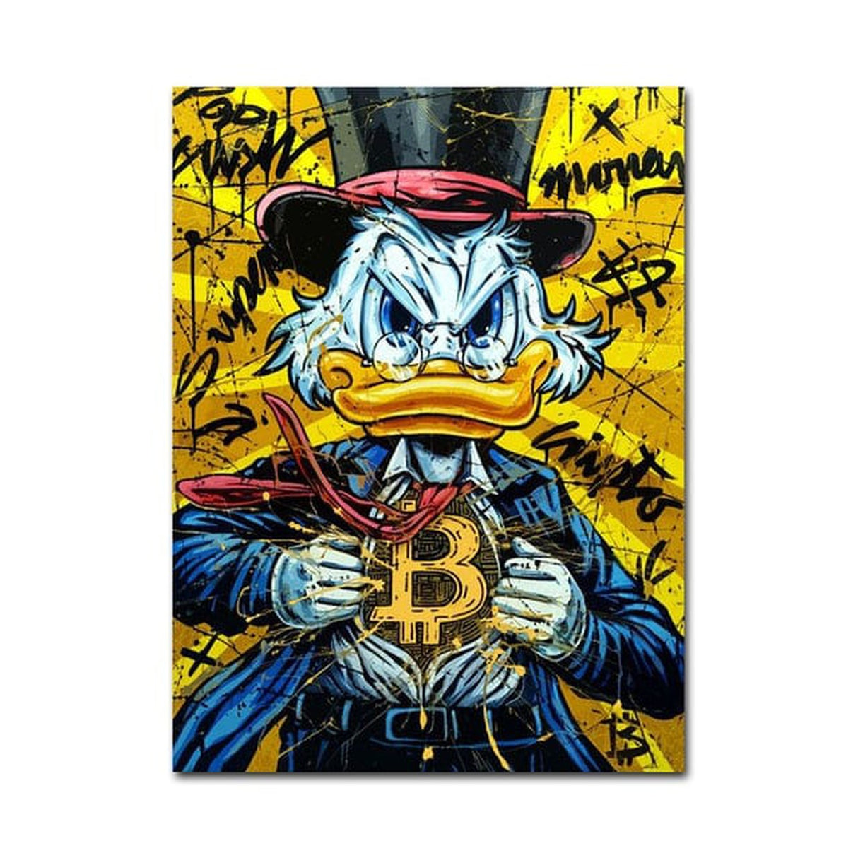 ChandeliersDecor.com-Scrooge McDuck Wall Art-Graffiti Disney Scrooge Mcduck Canvas Painting Poster