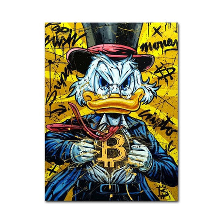 ChandeliersDecor.com-Scrooge McDuck Wall Art-Graffiti Disney Scrooge Mcduck Canvas Painting Poster