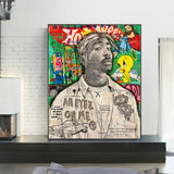 ChandeliersDecor.com-Musicians Wall Art-Graffiti Pop Art Singer Hip Hop Canvas Wall Art