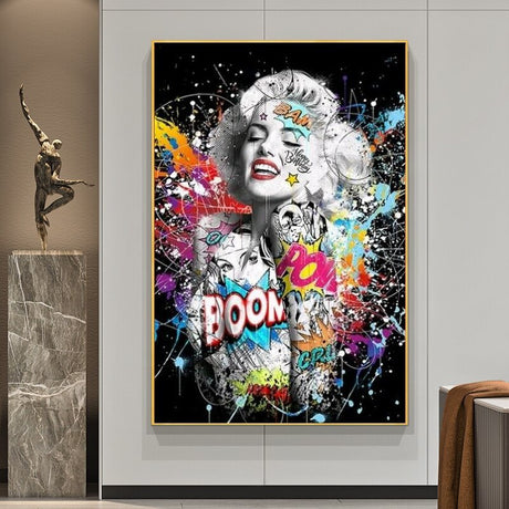 ChandeliersDecor.com-Wall Posters-Graffiti Sexy Girl Canvas Wall Art