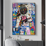 ChandeliersDecor.com-Wall Posters-Graffiti Street Art Astronaut Canvas Wall Art