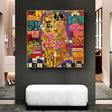 ChandeliersDecor.com-Wall Posters-Graffiti Wall Art Lovers Kiss Canvas Wall Art