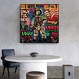 ChandeliersDecor.com-Wall Posters-Graffiti Wall Art Lovers Kiss Canvas Wall Art
