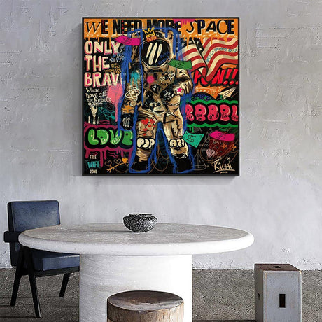 ChandeliersDecor.com-Wall Posters-Graffiti Wall Art Lovers Kiss Canvas Wall Art
