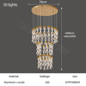 ChandeliersDecor.com-Staircase Chandelier-Grand Twirl Staircase Chandelier: Premium Lighting Solution