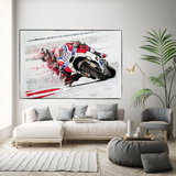 ChandeliersDecor.com-Racing Wall Art-Grandprix Motorbike Racing Canvas Wall Art