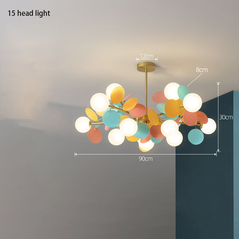 ChandeliersDecor.com-Ceiling Chandelier-Grape Design Glass Chandelier - Unique & Elegant Lighting