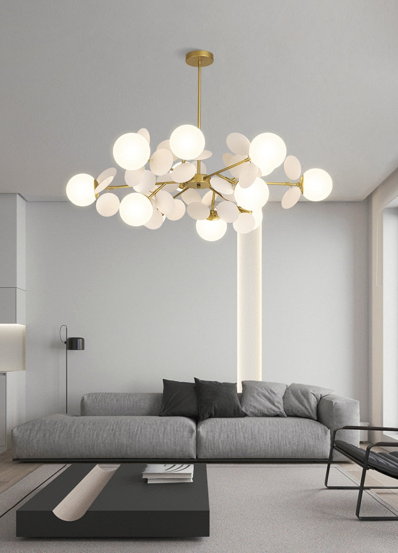 ChandeliersDecor.com-Ceiling Chandelier-Grape Design Glass Chandelier - Unique & Elegant Lighting