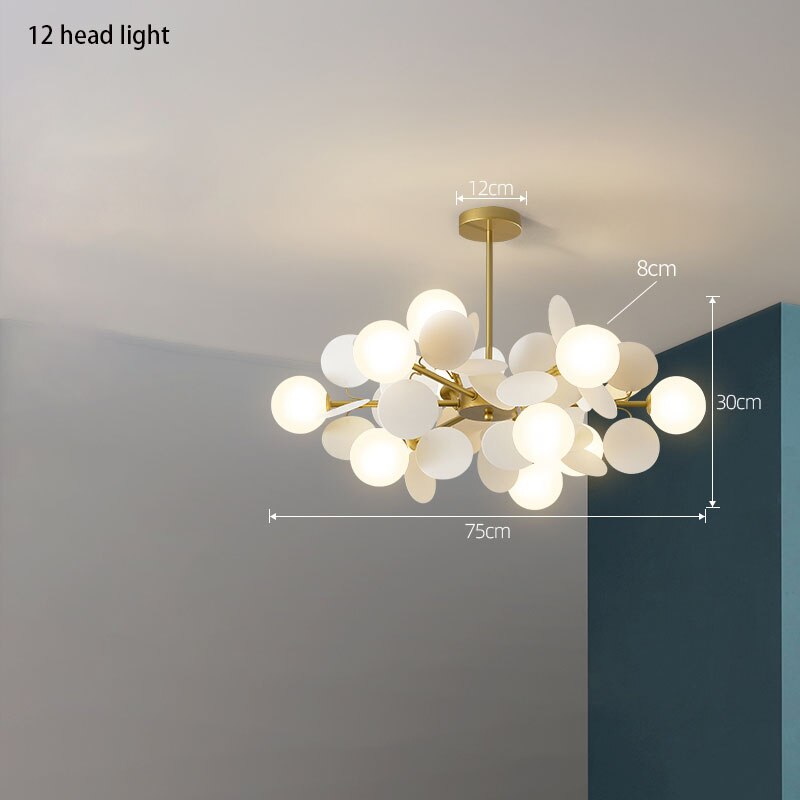 ChandeliersDecor.com-Ceiling Chandelier-Grape Design Glass Chandelier - Unique & Elegant Lighting