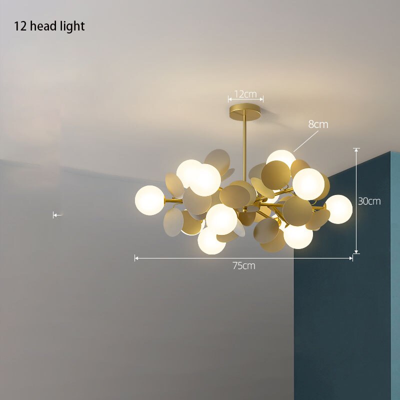 ChandeliersDecor.com-Ceiling Chandelier-Grape Design Glass Chandelier - Unique & Elegant Lighting