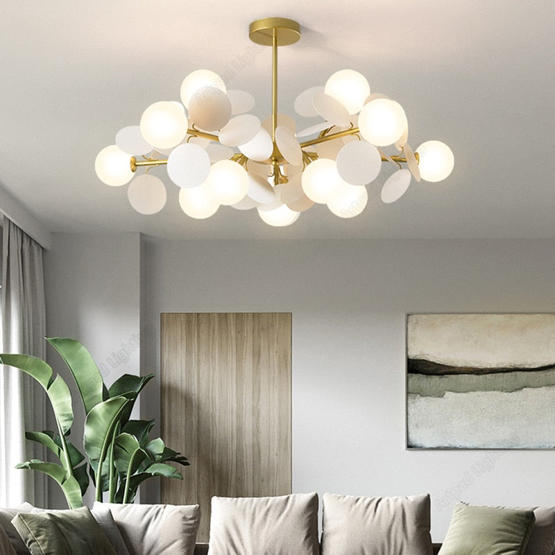 ChandeliersDecor.com-Ceiling Chandelier-Grape Design Glass Chandelier - Unique & Elegant Lighting