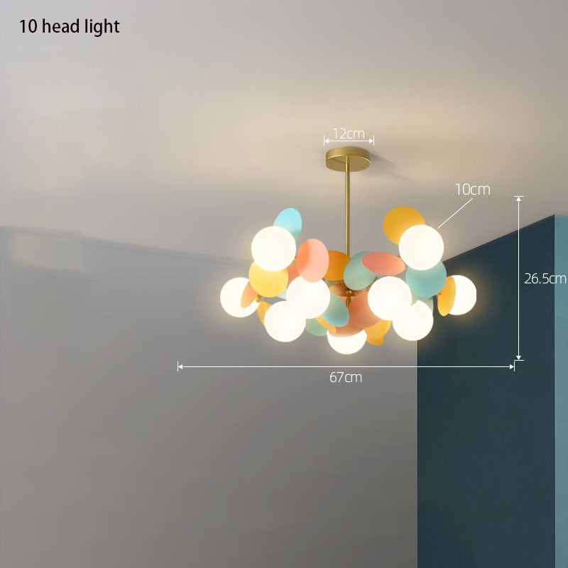 ChandeliersDecor.com-Ceiling Chandelier-Grape Design Glass Chandelier - Unique & Elegant Lighting