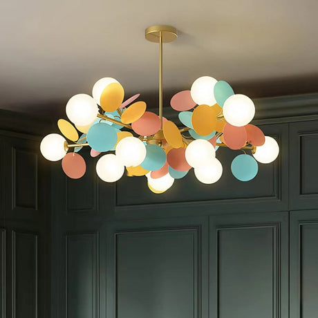 ChandeliersDecor.com-Ceiling Chandelier-Grape Design Glass Chandelier - Unique & Elegant Lighting