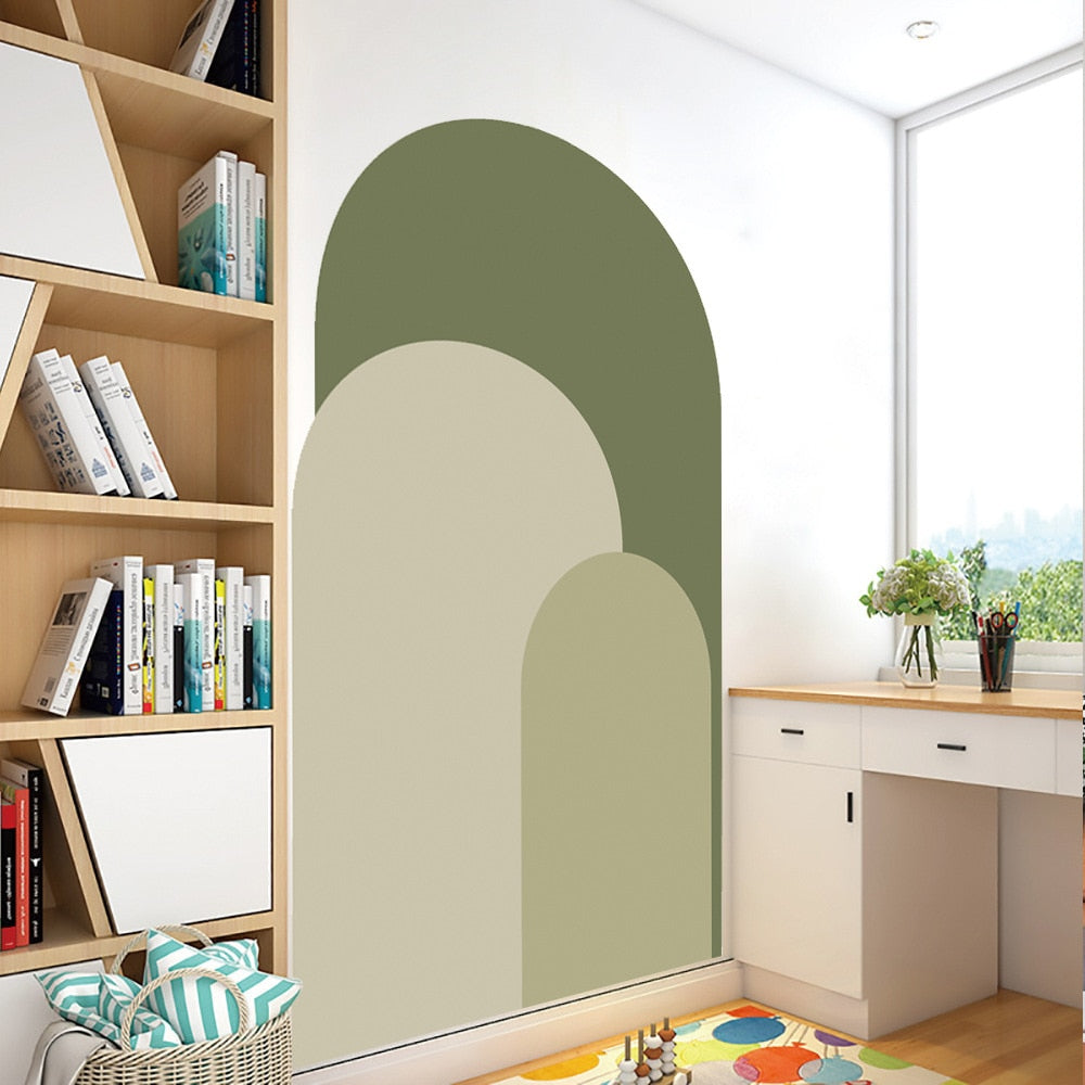 ChandeliersDecor.com-Green Arch Wall Decal - Vibrant Home Decor