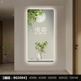 ChandeliersDecor.com-Wall Clocks-Green Plant Digital Plug-in Electronic Wall Clock