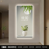 ChandeliersDecor.com-Wall Clocks-Green Plant Digital Plug-in Electronic Wall Clock