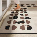 ChandeliersDecor.com-Rugs & Carpets-Hallway Circular Pattern Designer Rug: Elevate Your Entryway in Style