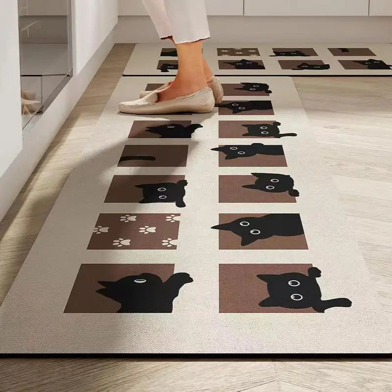 ChandeliersDecor.com-Rugs & Carpets-Hallway Circular Pattern Designer Rug: Elevate Your Entryway in Style