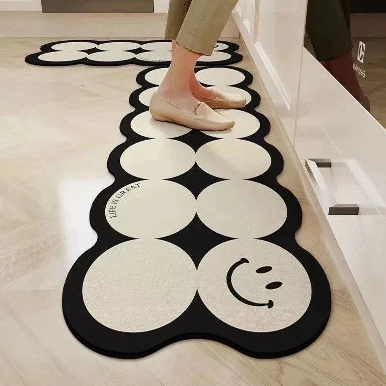 ChandeliersDecor.com-Rugs & Carpets-Hallway Circular Pattern Designer Rug: Elevate Your Entryway in Style