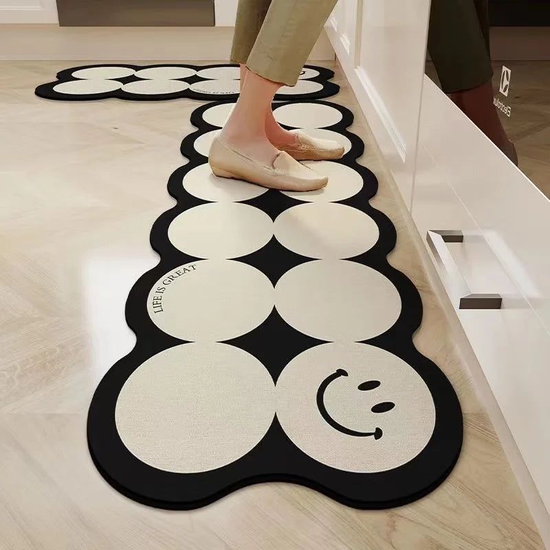 ChandeliersDecor.com-Rugs & Carpets-Hallway Circular Pattern Designer Rug: Elevate Your Entryway in Style
