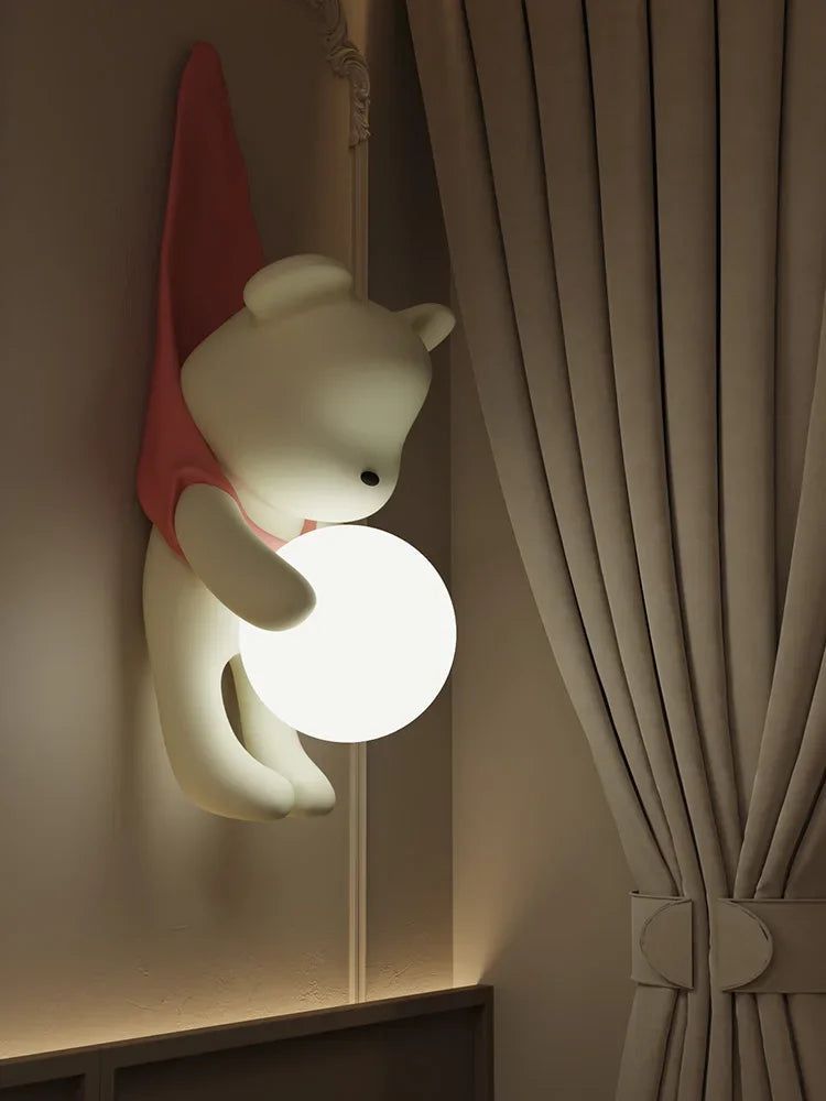 ChandeliersDecor.com-Kids Room Nursery Lighting-Hanging Bear Wall Hanging Light for Kids Room