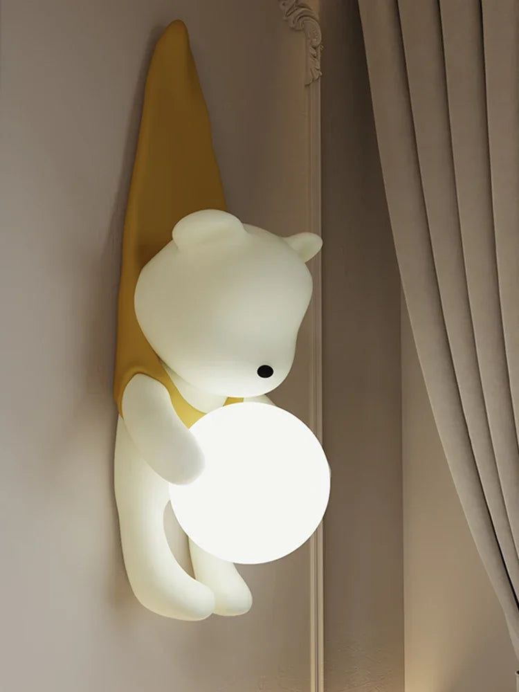 ChandeliersDecor.com-Kids Room Nursery Lighting-Hanging Bear Wall Hanging Light for Kids Room
