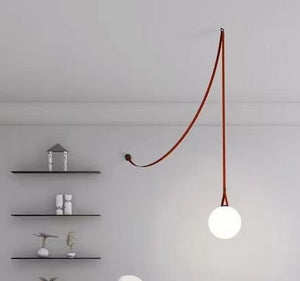 ChandeliersDecor.com-Staircase Chandelier-Hanging Belt Globes Chandelier