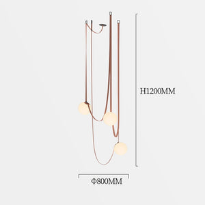 ChandeliersDecor.com-Staircase Chandelier-Hanging Belt Globes Chandelier