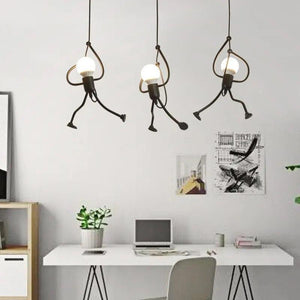 ChandeliersDecor.com-Kids Room Nursery Lighting-Hangman Climbing Pendant Lamp