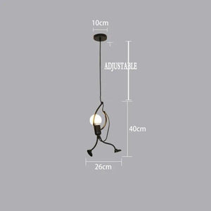 ChandeliersDecor.com-Kids Room Nursery Lighting-Hangman Climbing Pendant Lamp