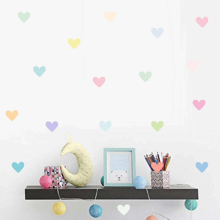 ChandeliersDecor.com-Home Decor Decals-Heart and Butterfly Wall Stickers for Kids Room and Nursery