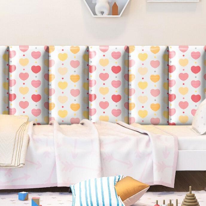 ChandeliersDecor.com-Padded Walls-Hearts of Love Kids Wall Padded Safety Cushions