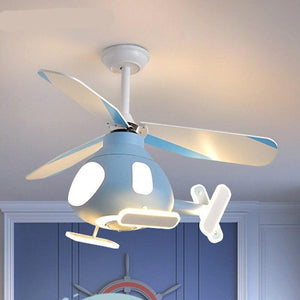 ChandeliersDecor.com-Kids Room Nursery Lighting-Helicopter Ceiling Light and Fan for Kids Room