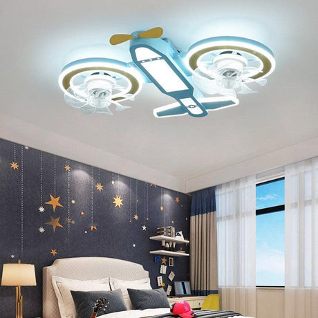 ChandeliersDecor.com-Kids Room Nursery Lighting-Helicopter Plane Chandelier Light - Unique Aviation Design