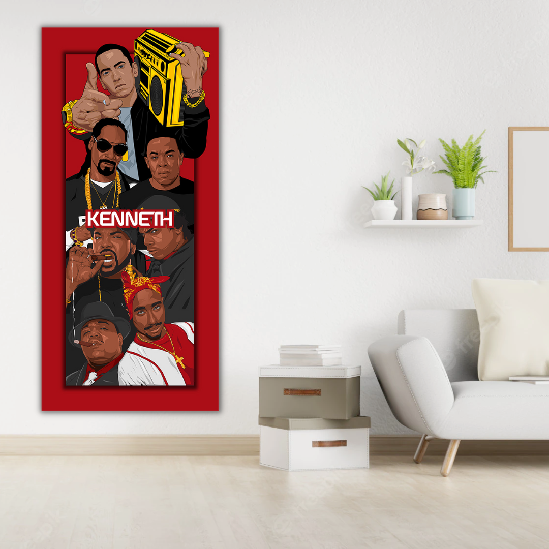 ChandeliersDecor.com-Musicians Wall Art-Hip Hop Old School 2Pac Biggie Smalls Canvas Wall Art