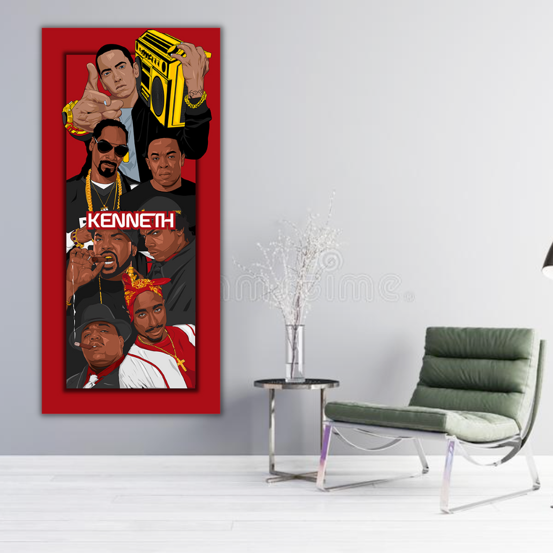 ChandeliersDecor.com-Musicians Wall Art-Hip Hop Old School 2Pac Biggie Smalls Canvas Wall Art