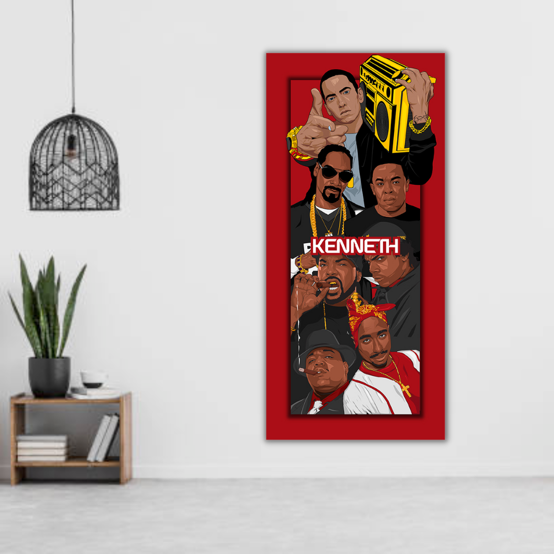 ChandeliersDecor.com-Musicians Wall Art-Hip Hop Old School 2Pac Biggie Smalls Canvas Wall Art