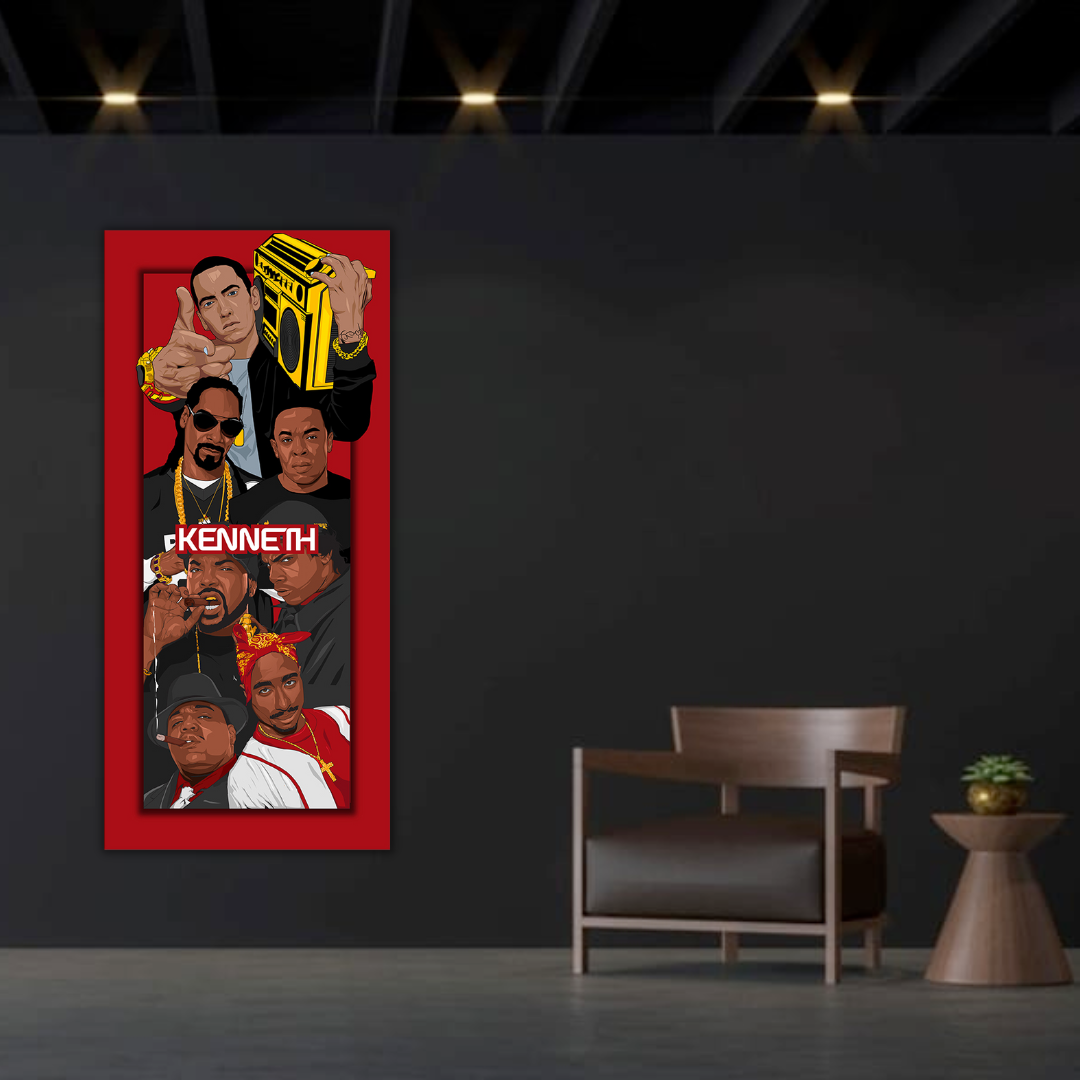 ChandeliersDecor.com-Musicians Wall Art-Hip Hop Old School 2Pac Biggie Smalls Canvas Wall Art