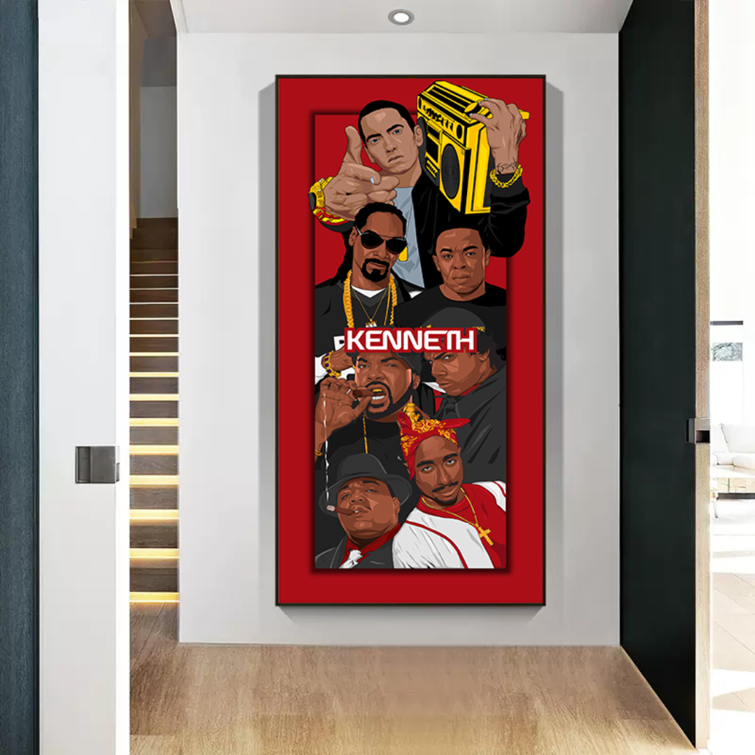 ChandeliersDecor.com-Musicians Wall Art-Hip Hop Old School 2Pac Biggie Smalls Canvas Wall Art