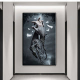 ChandeliersDecor.com-Wall Posters-Holding Hands Root Inspiration Artwork Canvas Wall Art