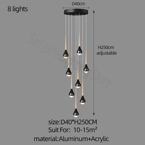 ChandeliersDecor.com-Staircase Chandelier-Hollow High Chandelier Light