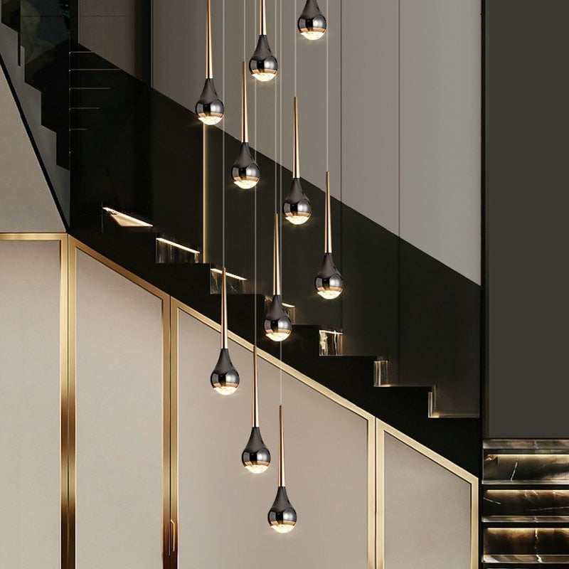 ChandeliersDecor.com-Staircase Chandelier-Hollow High Chandelier Light