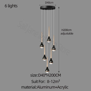 ChandeliersDecor.com-Staircase Chandelier-Hollow High Chandelier Light