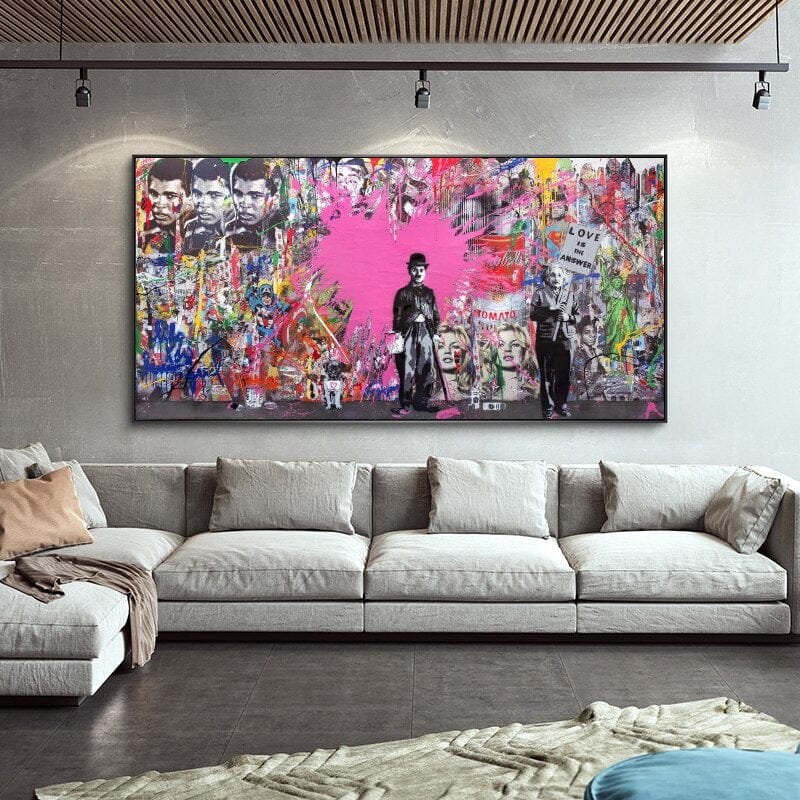 ChandeliersDecor.com-Wall Posters-Hollywood Legends - Love Is The Answer Canvas Wall Art